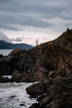 Rock And Bridge Wallpaper