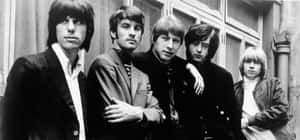 Rock Band The Yardbirds In Greyscale Wallpaper