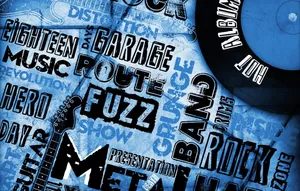 Rock Music Collage Background Wallpaper