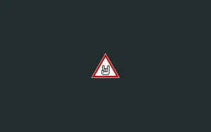 Rock Music Warning Sign Wallpaper