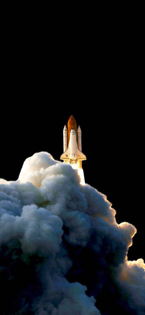 Rocket Blast Off Oled Iphone Wallpaper