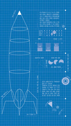 Rocket Blueprint Design Wallpaper