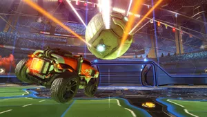 Rocket League Octane And Soccer Ball 1920x1080 Wallpaper