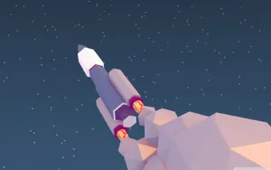 Rocket Polygon Art Wallpaper