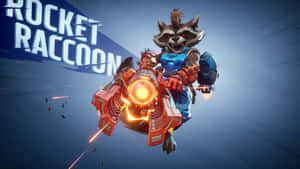 Rocket Raccoon Action Shot Wallpaper