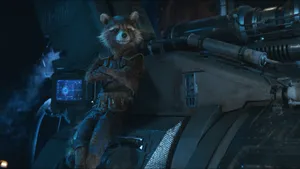 Rocket Raccoon In Action Wallpaper