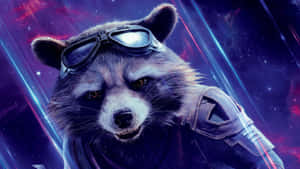 Rocket Raccoon Space Warrior Wallpaper