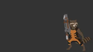 Rocket Raccoon With Blaster Wallpaper