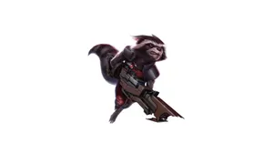 Rocket Raccoon With Gun Wallpaper