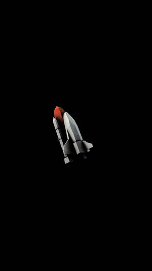 Rocket Ship On Oled Screen Wallpaper