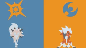 Rockruff Evolution Vector Art Wallpaper