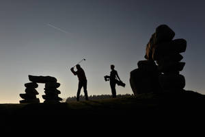 Rocks And Golfing Desktop Wallpaper