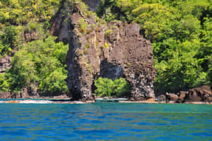 Rocky Arch Formation St Vincent Grenadines Wallpaper