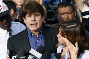 Rod Blagojevich Hugging Wife Wallpaper