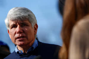 Rod Blagojevich Looking At Crowd Wallpaper