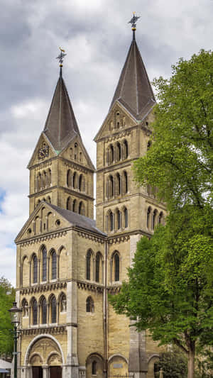 Roermond Cathedral Twin Spires Wallpaper