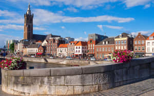 Roermond Cityscapewith Historic Church Tower Wallpaper