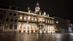 Roermond Town Hall Nighttime Wallpaper