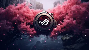 Rog Ally Fantasy Cityscape Wallpaper Wallpaper