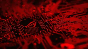 Rog Circuit Board Black And Red Gaming Wallpaper