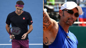 Roger Federer And Marcel Rios Wallpaper