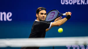 Roger Federer In Us Open Wallpaper