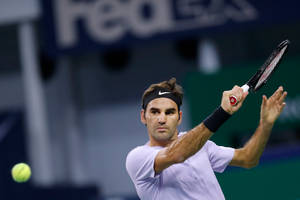 Roger Federer Racket Swing Wallpaper