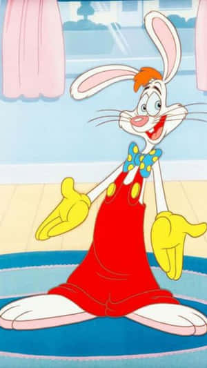 Roger Rabbit Cartoon Character Sitting Wallpaper