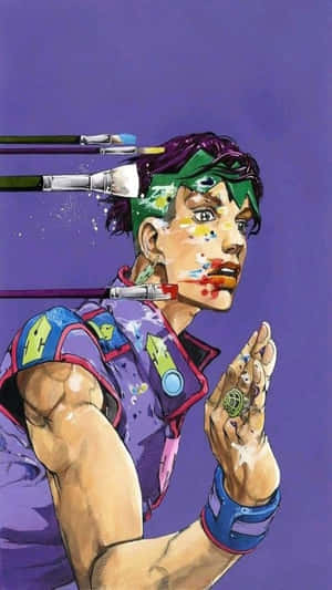 Rohan Kishibe Striking A Pose Wallpaper
