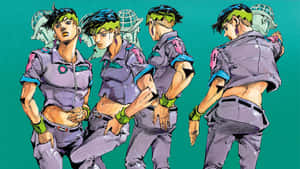 Rohan Kishibe Striking A Pose Wallpaper