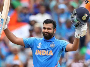 Rohit Sharma Smiling For National Team Wallpaper
