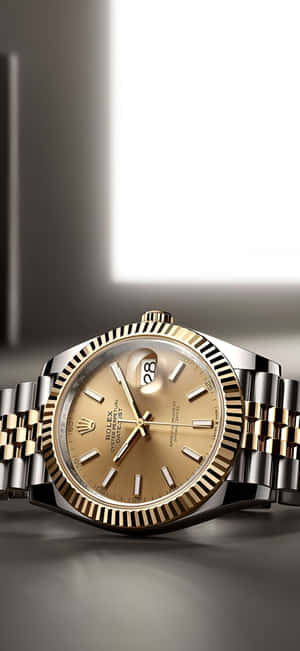 Rolex Datejust Gold Watch Wallpaper