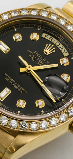 Rolex Diamond Bezel Closeup Wallpaper