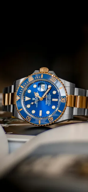Rolex Submariner Blue Gold Wallpaper