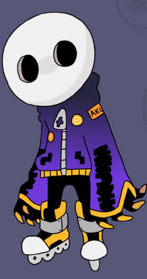 Roller-skating Ghost Cute Pfp For Tiktok Wallpaper