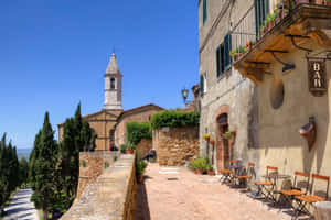 Romantic Bar Il Casello Pienza Italy Wallpaper