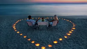 Romantic Beach Getaway For Lovebirds Wallpaper