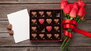 Romantic Chocolate Gift Box Wallpaper