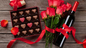 Romantic Chocolate Gift Set Wallpaper
