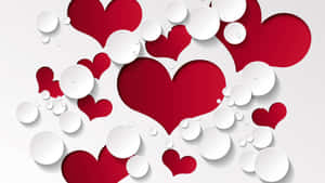 Romantic Heart Pattern Wallpaper Wallpaper