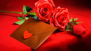 Romantic Love Letter Envelope Wallpaper