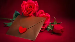 Romantic Love Letter Envelope Wallpaper