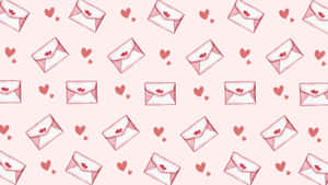 Romantic Love Letter Pattern Wallpaper
