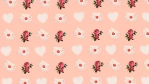 Romantic Love Letter Pattern Wallpaper