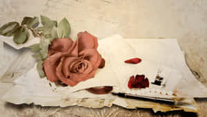 Romantic Love Letter Vintage Wallpaper