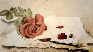 Romantic Love Letter Vintage Wallpaper
