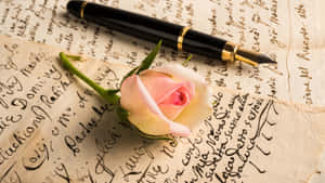 Romantic Love Letter Writing Wallpaper