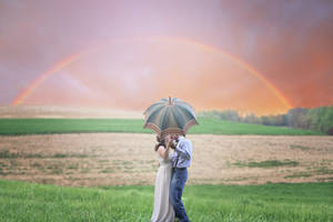 Romantic Love Rainbow Wallpaper