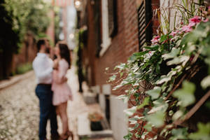 Romantic Love Red Brick Wallpaper