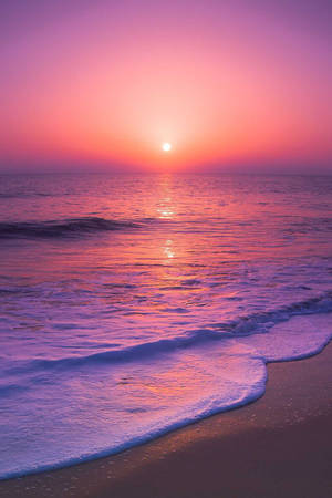 Romantic Pink Sunset Wallpaper